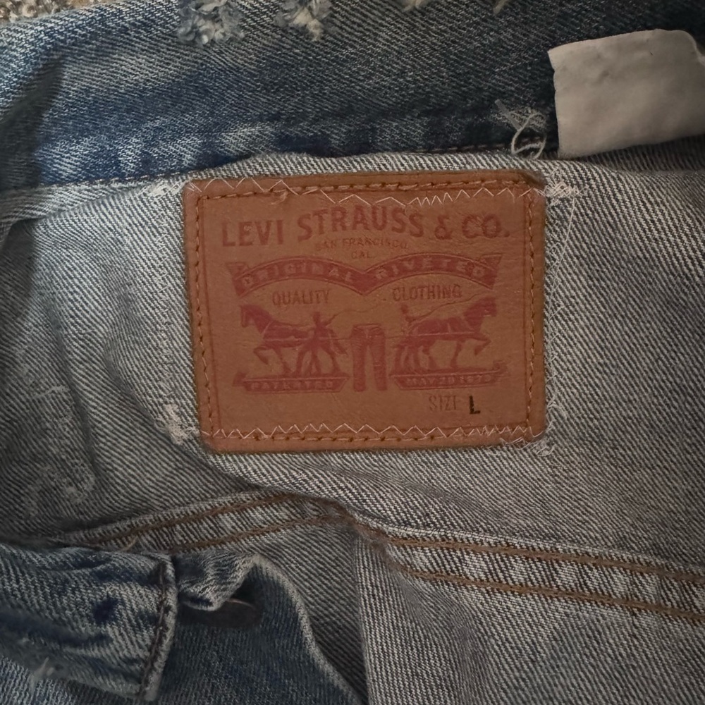 Levi’s Diy Patchwork And Distressed Denim Jacket … - image 4